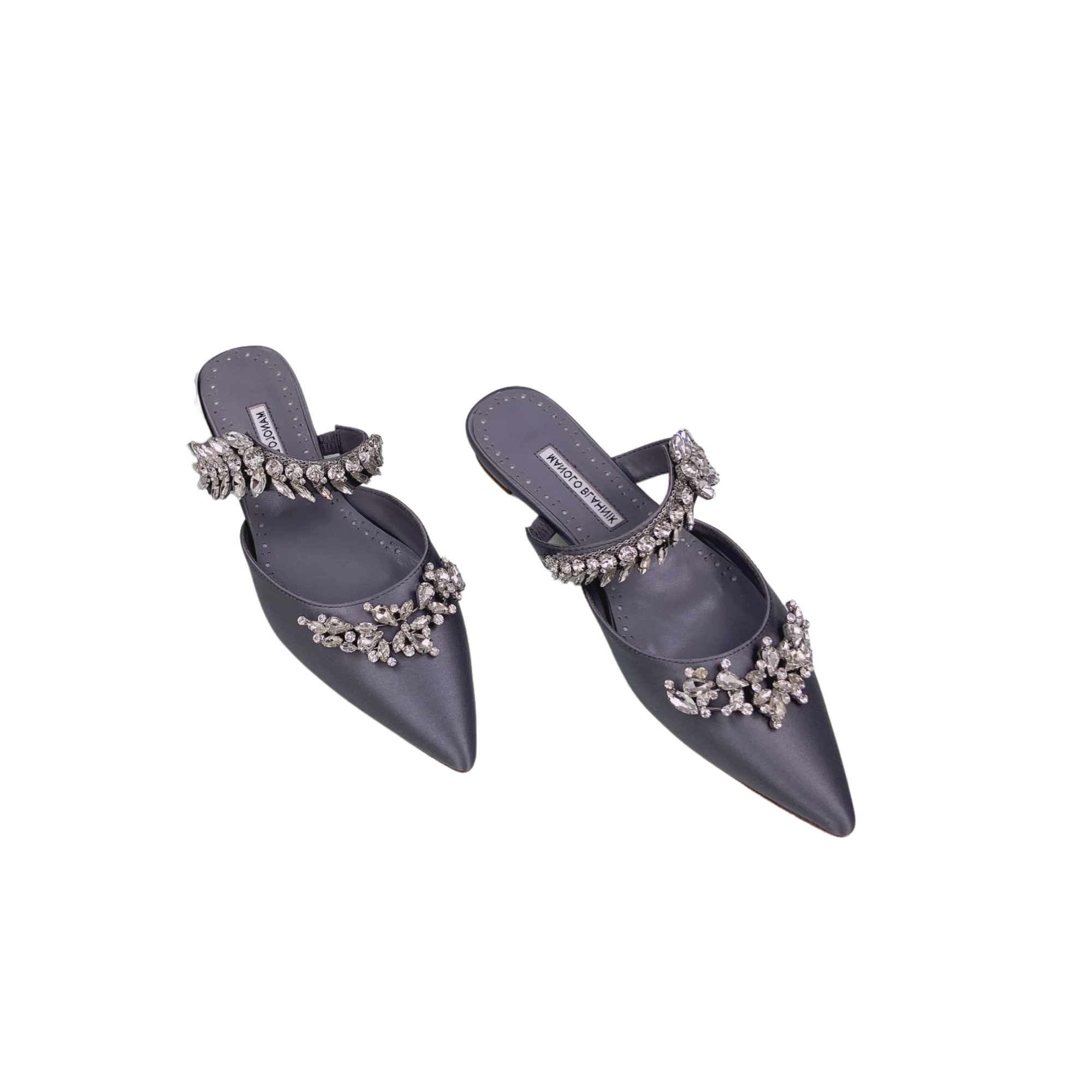 MANOLO BLAHNIK LURUMFLAT GREY 122-1947-0010