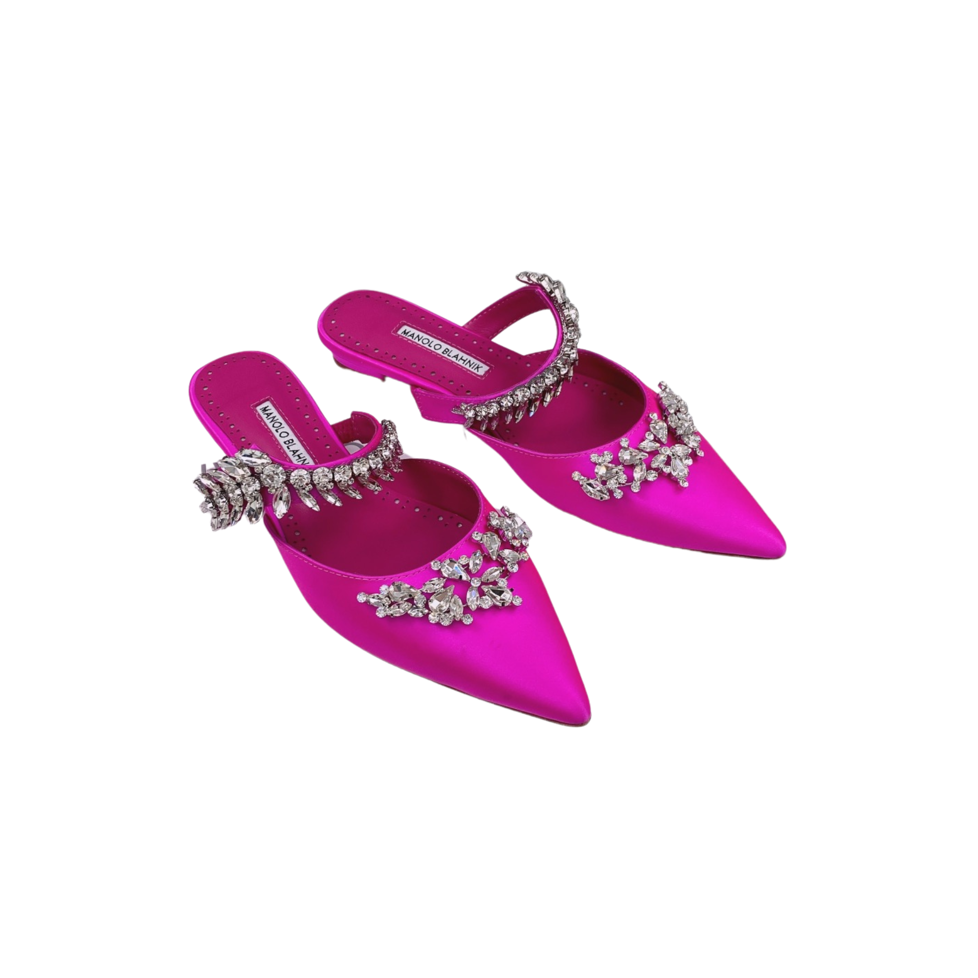 MANOLO BLAHNIK LURUMFLAT PINK 122-1947-0010