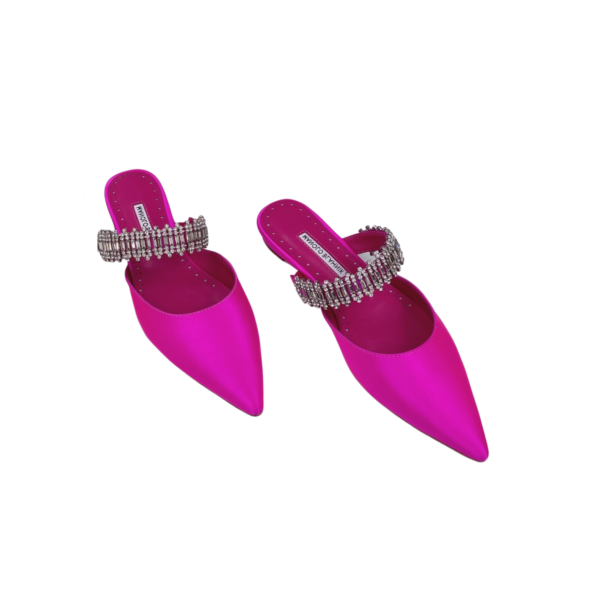 MANOLO BLAHNIK LUTARAFLAT BRIGHT PINK 421-1156-0009