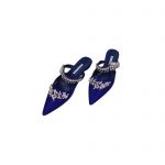 MANOLO BLAHNIK LURUMFLAT BLUE 122-1947-0010
