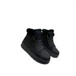PRADA NYLON LACE-UP BOOTIES BLACK 1T490M