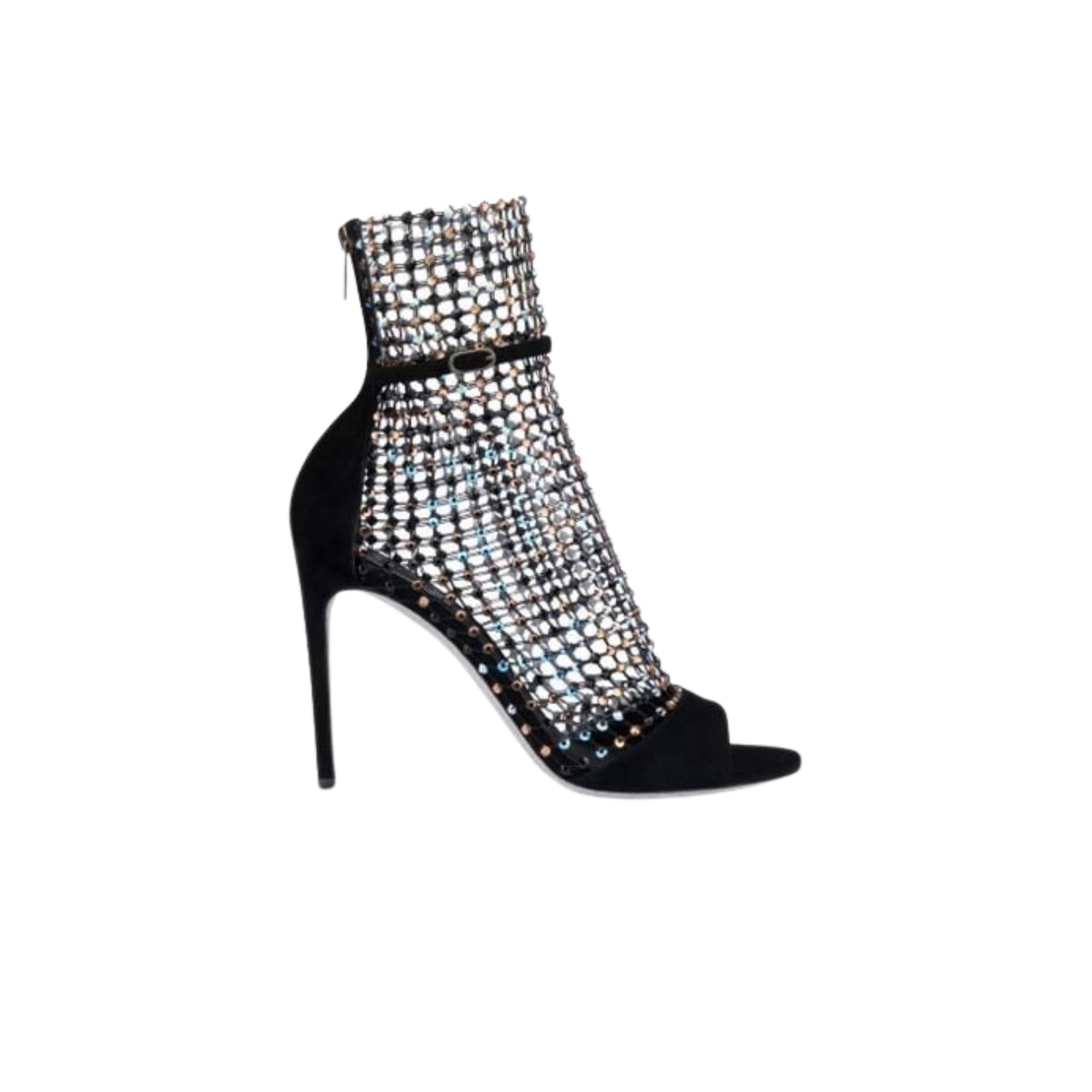 RENE CAOVILLA JEWEWLLED HIGH-HEELED SANDALS GLAXIA BLACK C10220