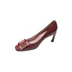 ROGER VIVIER TROMPETTE METAL BUCKLE PUMPS PURPLE RVW40015