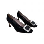 ROGER VIVIER TROMPETTE STRASS 70 PUMPS BLACK RVW41417