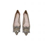 ROGER VIVIER TRES VIVIER EMBELLISHED LEATHER PUMPS NUDE RVW51934