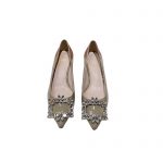 ROGER VIVIER TRES VIVIER EMBELLISHED LEATHER PUMPS NUDE RVW51934