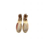 VALENTINO GARAVANI LEATHER ESPADRILLES GOLD P403204