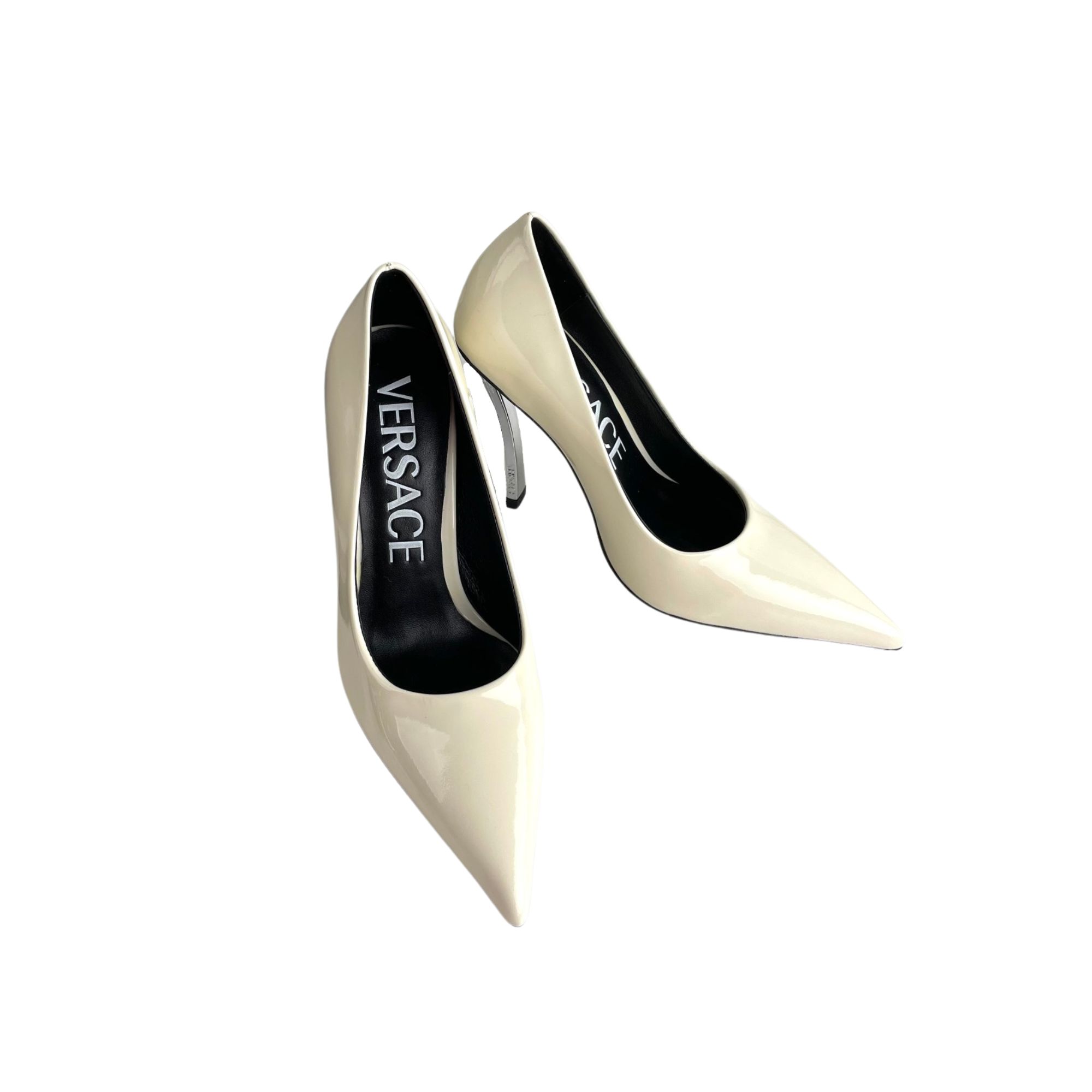 VERSACE PIN-POINT PUMPS WHTIE 1007138