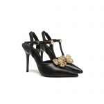 VERSACE PIN-POINT PUMPS BLACK 1007256
