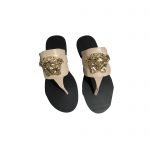 VERSACE FLAT SANDALS BEIGE DSR257C