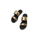 VERSACE SANDALS BLACK & YELLOW 1004754