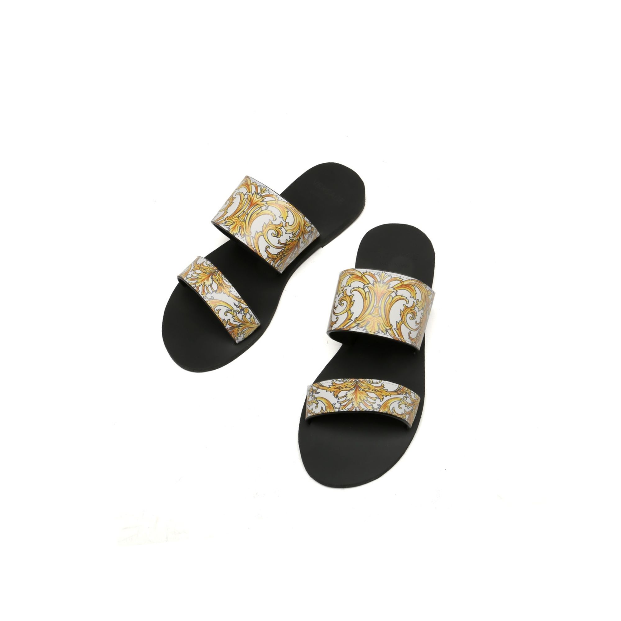 VERSACE SANDALS WHITE & YELLOW 1004754