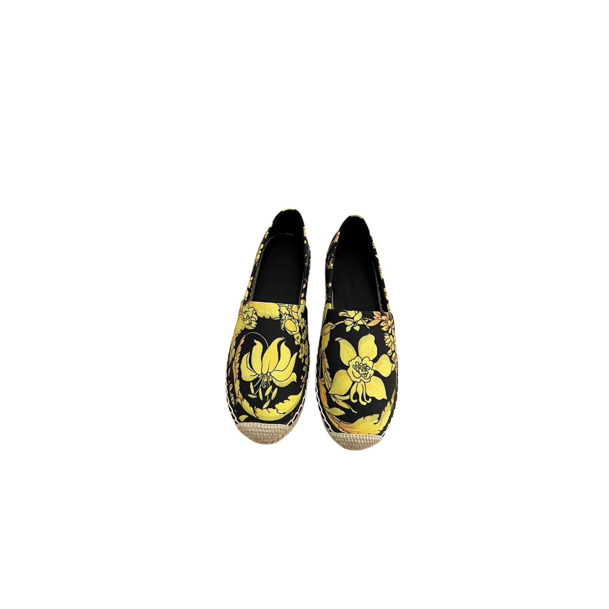 VERSACE BAROCCO ESPADRILLES BLACK & YELLOW 1004041