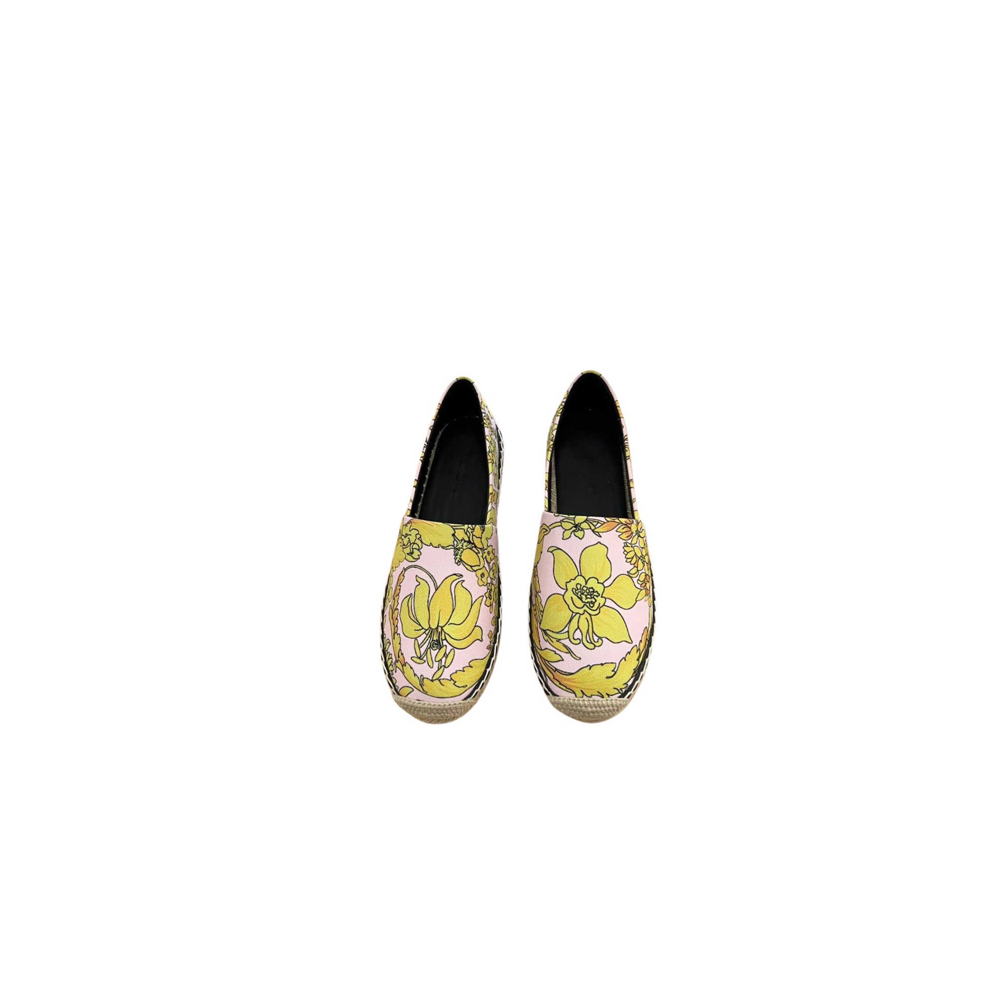 VERSACE BAROCCO ESPADRILLES PINK & YELLOW 1004041