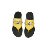VERSACE FLAT SANDALS YELLOW 375120