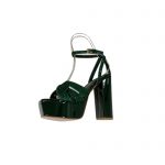 YVES SAINT LAURENT TRIBUTE PLATFORM SANDALS EMERALD GREEN 315487AAA
