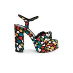 YVES SAINT LAURENT BIANCA PLATFORM SANDALS MULTI COLOR 606713AAA