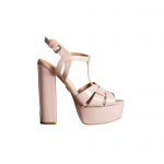 YVES SAINT LAURENT TRIBUTE PLATFORM SANDALS DARK BEIGE 315487AAA