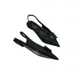 SAINT LAURENT ANAIS BOW SLINGBACKS BLACK 6308861Z