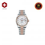18K GOLD SWISS ROLEX DATEJUST 31 WHITE DIAMOND DIAL 279171