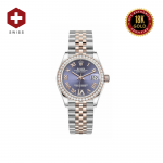 18K GOLD SWISS ROLEX DATEJUST 31 LAVENDER ROMAN DIAMOND DIAL 278271