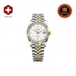 18K GOLD SWISS ROLEX DATEJUST WHITE DIAL 126333