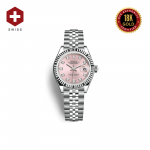 18K WHITE GOLD SWISS ROLEX DATEJUST 31 WHITE ROLESOR DIAMOND DIAL 279174
