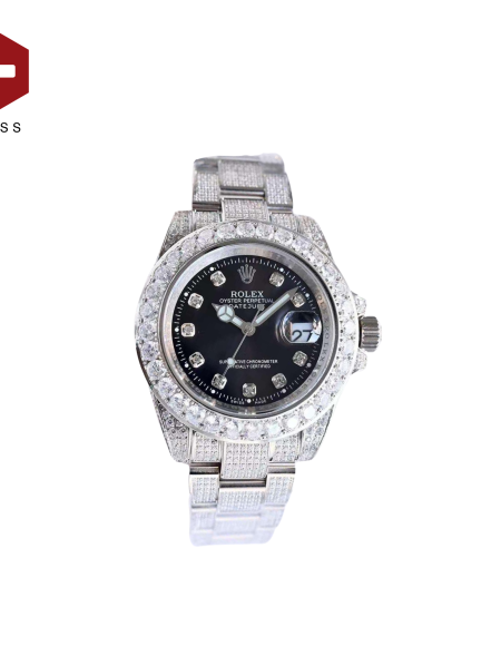 SWISS ROLEX DATEJUST DIAMOND DIAL BLACK 126334