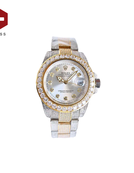SWISS ROLEX DATEJUST DIAMOND DIAL SILVER 126334