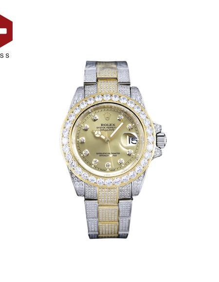 SWISS ROLEX DATEJUST DIAMOND DIAL GOLD 126334