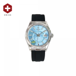 SWISS ROLEX SKY-DWELLER FLUTED BEZEL BLUE 336238