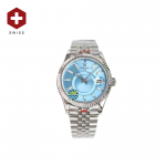 SWISS ROLEX SKY-DWELLER FLUTED BEZEL BLUE 336934