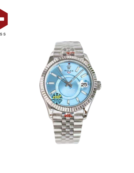 SWISS ROLEX SKY-DWELLER FLUTED BEZEL BLUE 336934