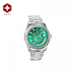 SWISS ROLEX SKY-DWELLER FLUTED BEZEL GREEN 336934