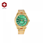 SWISS ROLEX SKY-DWELLER FLUTED BEZEL GREEN 336934