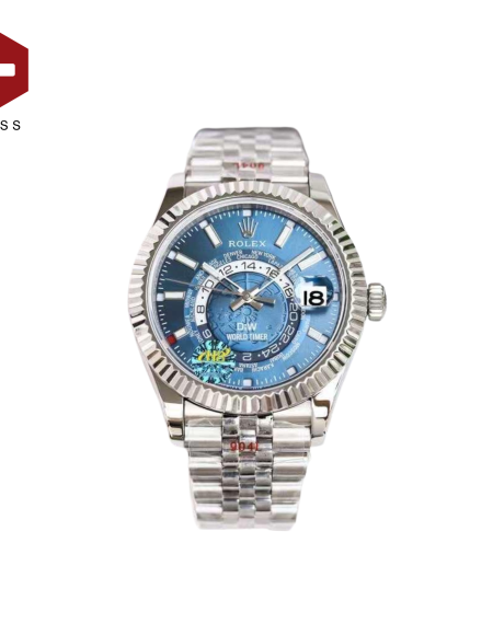 SWISS ROLEX DATEJUST FLUTED BEZEL BRIGHT BLUE 126334