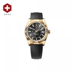SWISS ROLEX SKY-DWELLER FLUTED BEZEL BRIGHT BLACK 336238