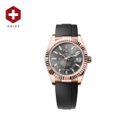 SWISS ROLEX SKY-DWELLER FLUTED BEZEL SLATE 336235