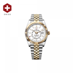 SWISS ROLEX SKY-DWELLER FLUTED BEZEL WHITE 336933