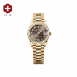 SWISS ROLEX DATEJUST DIAMOND BEZEL CHOCOLATE ROMAN 278288