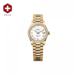 SWISS ROLEX DATEJUST DIAMOND BEZEL WHITE ROMAN DIAL 278288