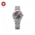 SWISS ROLEX DATEJUST FLUTED BEZEL DARKGREY 278274