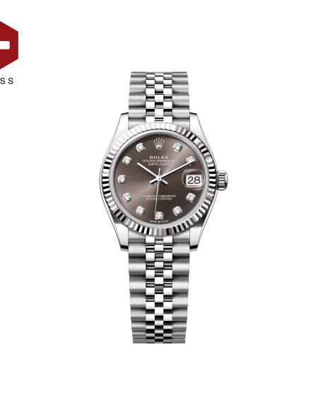 SWISS ROLEX DATEJUST FLUTED BEZEL DARKGREY 278274
