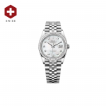 SWISS ROLEX DATEJUST DIAMOND BEZEL WHITE 278384