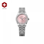 SWISS ROLEX DATEJUST DIAMOND BEZEL PINK ROMAN 278289
