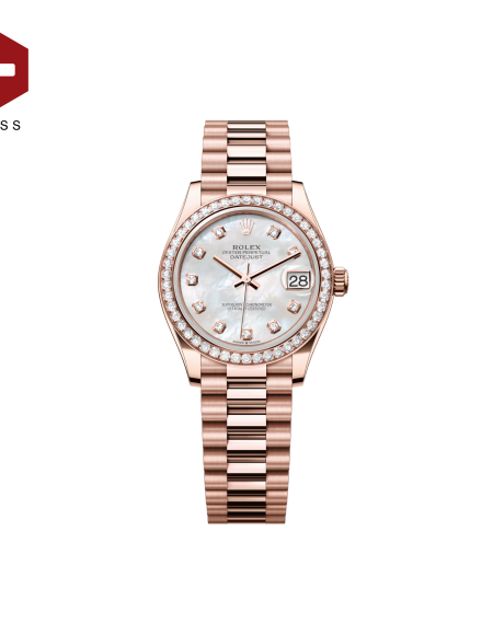 SWISS ROLEX DATEJUST DIAMOND BEZEL WHITE 278285