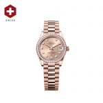 SWISS ROLEX DATEJUST DIAMOND BEZEL ROSEGOLD 278285