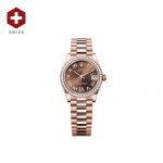 SWISS ROLEX DATEJUST DIAMOND BEZEL CHOCOLATE 278285