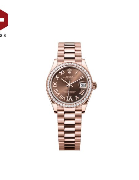 SWISS ROLEX DATEJUST DIAMOND BEZEL CHOCOLATE 278285