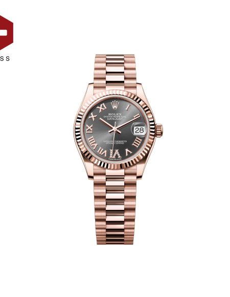 SWISS ROLEX DATEJUST FLUTED BEZEL SLATE ROMAN DIAL 278278